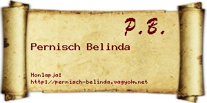 Pernisch Belinda névjegykártya
